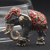 Enamel Elephant Animal Brooch Pins Women Corsage Suit Scarf Dress Decoration