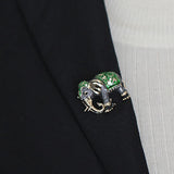 Enamel Elephant Animal Brooch Pins Women Corsage Suit Scarf Dress Decoration
