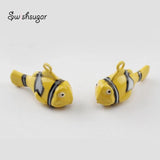 Enamel Fish Cartoon Bells Pet Hanging Bell Christmas Charms Decor