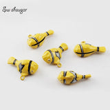 Enamel Fish Cartoon Bells Pet Hanging Bell Christmas Charms Decor