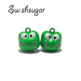 Enamel Frog Jingle Bells Charms for Christmas Party Favor Decor