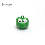 Enamel Frog Jingle Bells Charms for Christmas Party Favor Decor