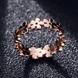 Rose Gold Lucky Leaf Engagement Ring for Women