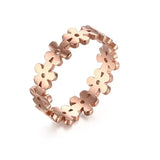 Rose Gold Lucky Leaf Engagement Ring for Women