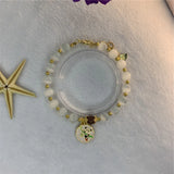 8mm Cat Eye Stone Pendant Bracelet Round Beads Jewelry Women Y918