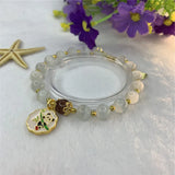 8mm Cat Eye Stone Pendant Bracelet Round Beads Jewelry Women Y918