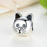 Pet Cat Bead Charm Sterling Silver S925 European Charms Bracelets