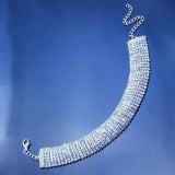 Yellow Silver Rhinestone Anklet Charm Beach Jewelry