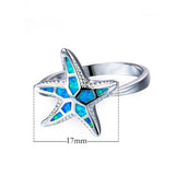 Vintage Fire Opal Starfish Ring for Women