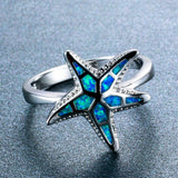 Vintage Fire Opal Starfish Ring for Women