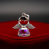 Crystal Stone Pendant Necklace Sterling Silver Chain Necklaces For Women