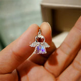Crystal Stone Pendant Necklace Sterling Silver Chain Necklaces For Women