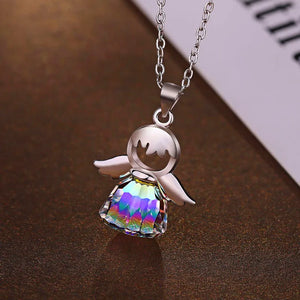 Crystal Stone Pendant Necklace Sterling Silver Chain Necklaces For Women