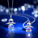 Crystal Stone Pendant Necklace Sterling Silver Chain Necklaces For Women