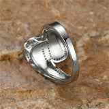 Fire Opal Stone Ring Vintage Silver Boho Wedding Engagement Ring