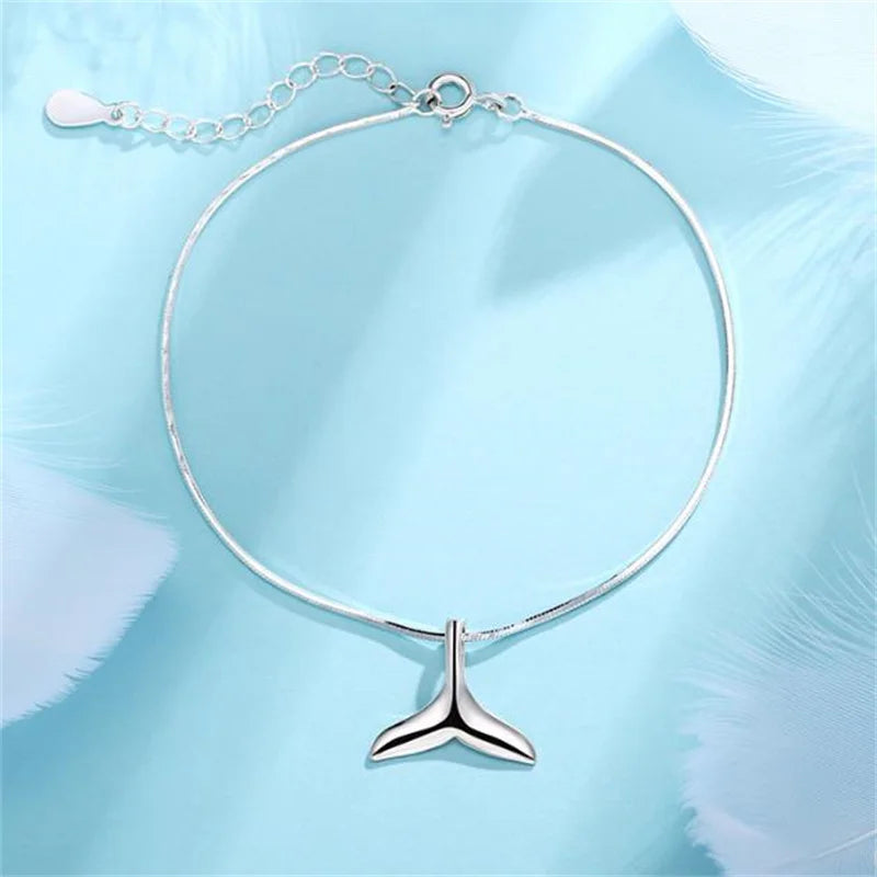 Fish Tail Bracelet Silver 925 Sterling Female Personality Accessories