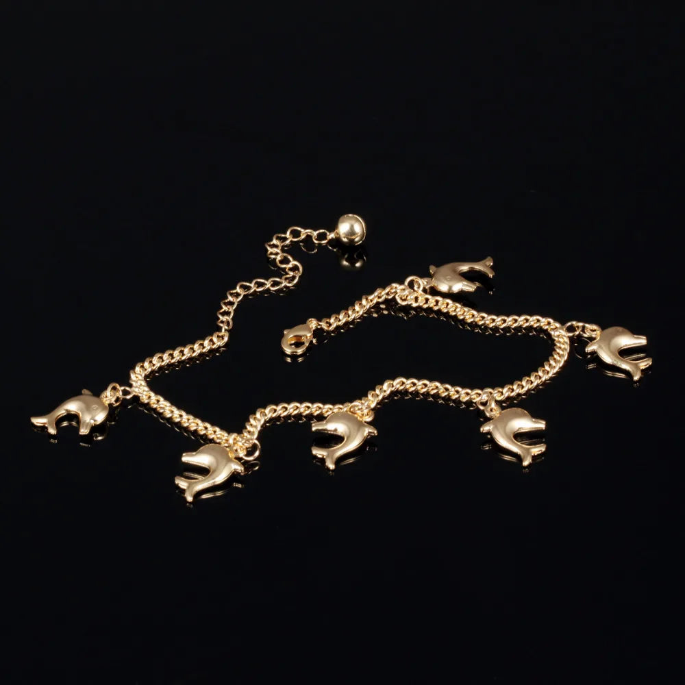 Vintage Fished Pendant Anklets Women Ankle Jewelry