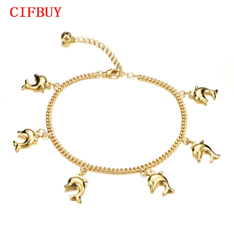 Vintage Fished Pendant Anklets Women Ankle Jewelry