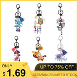 Flamingo Key Chain Alloy Enamel Bird Dog Pendant Keychains Charm Keyring