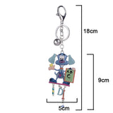 Flamingo Key Chain Alloy Enamel Bird Dog Pendant Keychains Charm Keyring