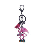 Flamingo Key Chain Alloy Enamel Bird Dog Pendant Keychains Charm Keyring