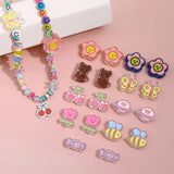 Flower Bear Butterfly Cherry Big Beaded DIY Jewelry