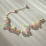Boho Flower Bracelet Seed Beads Choker Charm Jewelry