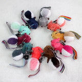 Fluffy Squirrel Rabbit Fur Ball Keychain Bag Trinket Gift