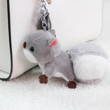 Fluffy Squirrel Rabbit Fur Ball Keychain Bag Trinket Gift