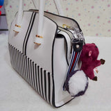 Fluffy Squirrel Rabbit Fur Ball Keychain Bag Trinket Gift