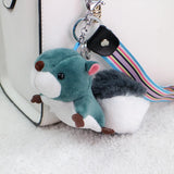 Fluffy Squirrel Rabbit Fur Ball Keychain Bag Trinket Gift