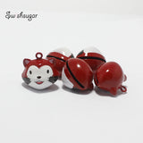 Fox Enamel Cartoon Bell Charms Christmas Tree Hanging Bell Decor
