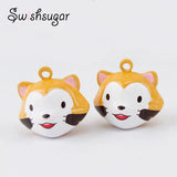 Fox Enamel Cartoon Bell Charms Christmas Tree Hanging Bell Decor
