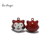 Fox Enamel Cartoon Bell Charms Christmas Tree Hanging Bell Decor