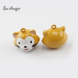 Fox Enamel Cartoon Bell Charms Christmas Tree Hanging Bell Decor