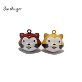 Fox Enamel Cartoon Bell Charms Christmas Tree Hanging Bell Decor
