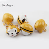 Fox Enamel Cartoon Bell Charms Christmas Tree Hanging Bell Decor