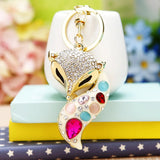 Fox Rhinestone Bag Charm Keychain Jewelry Decoration
