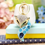 Fox Rhinestone Bag Charm Keychain Jewelry Decoration