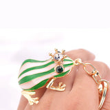 Frog Pendant Key Chain Rhinestone Tassel Car Keychain Key Ring Holder CH3529