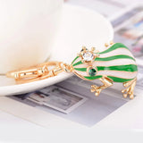 Frog Pendant Key Chain Rhinestone Tassel Car Keychain Key Ring Holder CH3529