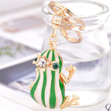 Frog Pendant Key Chain Rhinestone Tassel Car Keychain Key Ring Holder CH3529