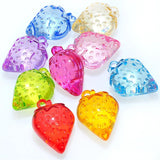 Strawberry Shape Acrylic Necklace Pendants DIY Charms