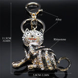 Crystal Cat Kitten Keychain Rhinestone Charm Bag Car Accessories Gift