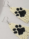 Bohemian Tassel Earrings with Seed Bead Woven Ethnic Jewelry