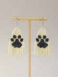 Bohemian Tassel Earrings with Seed Bead Woven Ethnic Jewelry