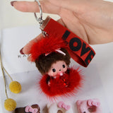 Fluffy Fur Mongolian Keychain Bag Charm