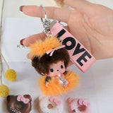 Fluffy Fur Mongolian Keychain Bag Charm