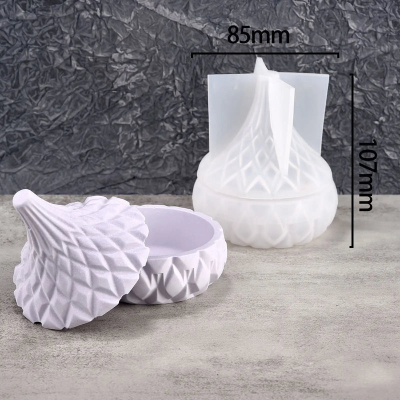Geometric Shape Gypsum Candle Cup Mold DIY Resin Concrete Storage Box Making