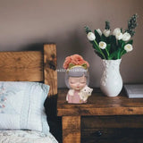 Girl Flower Pot Epoxy Resin Mold DIY Crafts Home Decoration